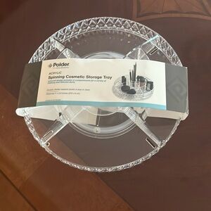 BRAND NEW acrylic spinning cosmetic storage tray